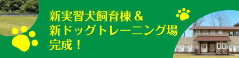 新実習犬飼育棟＆新ドッグトレーニング場